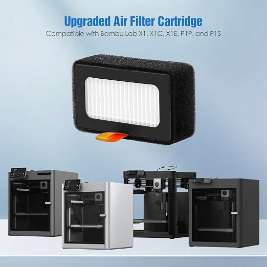 Upgraded Air Filter Cartridge for Bambu Lab X1 / X1C / X1E / P1P / P1S - Image 2