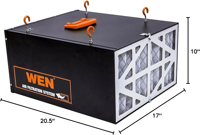 WEN 3410 3-Speed Remote-Controlled Air Filtration System, Basic w/ RF Remote - Image 8