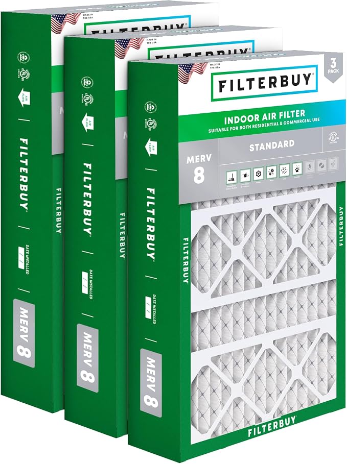 Filterbuy 17x26x4 Air Filter MERV 8 Essential Dust & Allergy Defense, by Filterbuy
