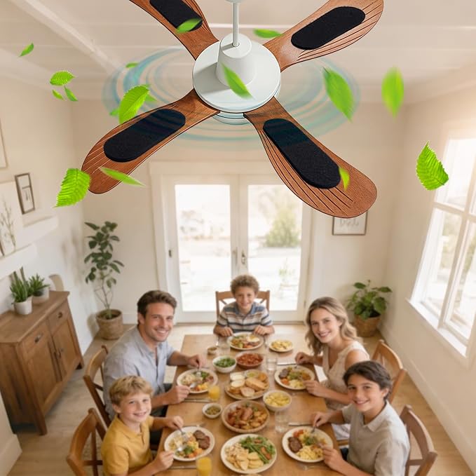 30 PCS Ceiling Fan Blade Air Filters, Activated Carbon Air Purifier Pads to - Image 6