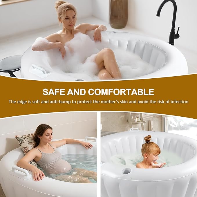 TONGTONGF Birthing Pool for Home Births，Premium Birth Tub，The Birthing Tub can Drain Quickly，Nflatable Birthing Pool Suitable for Expectant Mothers and Children to Swim Leisurely