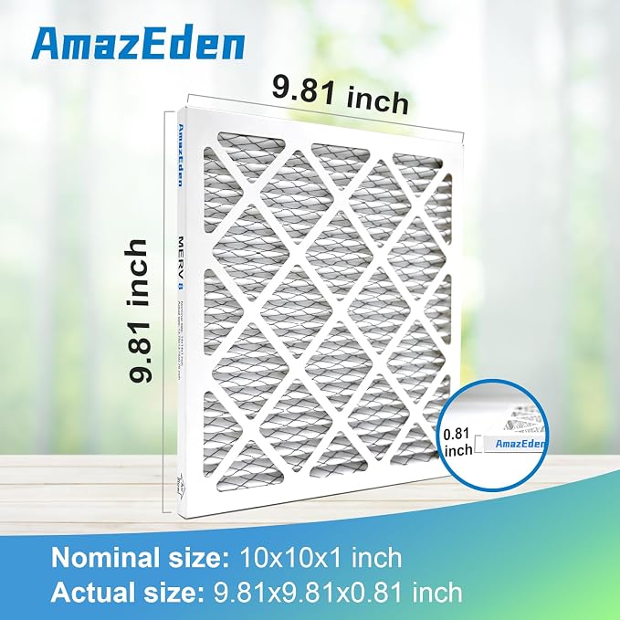 10x10x1 AC Air Filter MERV 8 MPR 600 FPR 5 HVAC Furnace Pleated Filters Dust - Image 4