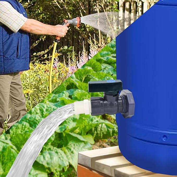 PVC Rain Barrel Diverter Kit Rain Barrel 3/4 Inch Spigot Kit - Image 7