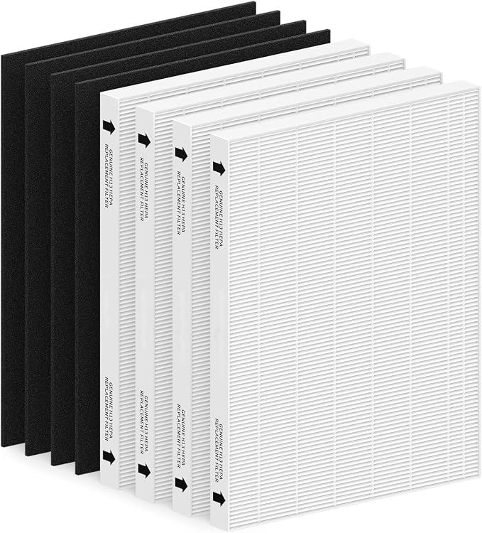 4 Pack Air Filter Replacement for Fellowes AeraMax 290/300/DX95 Purifiers and by CFKREYA