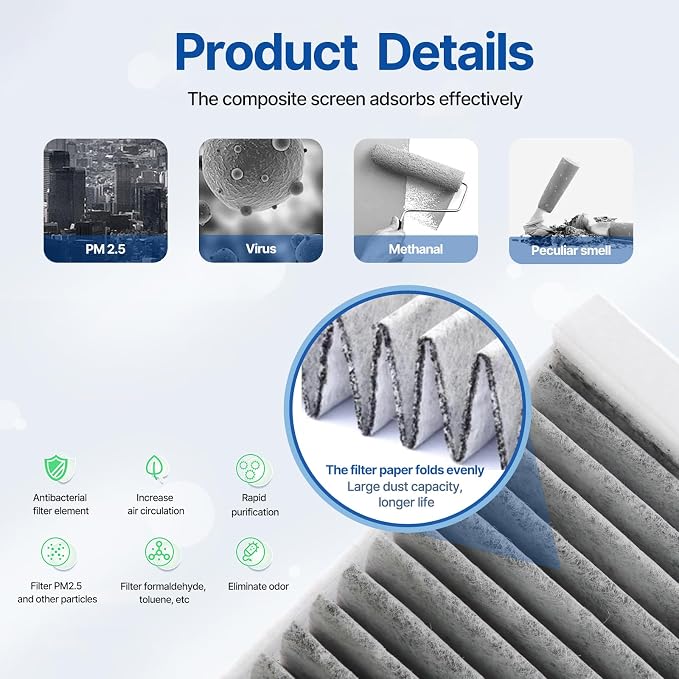 RUITO Cabin Air Filter, Fits EX35, Replacement - Image 2