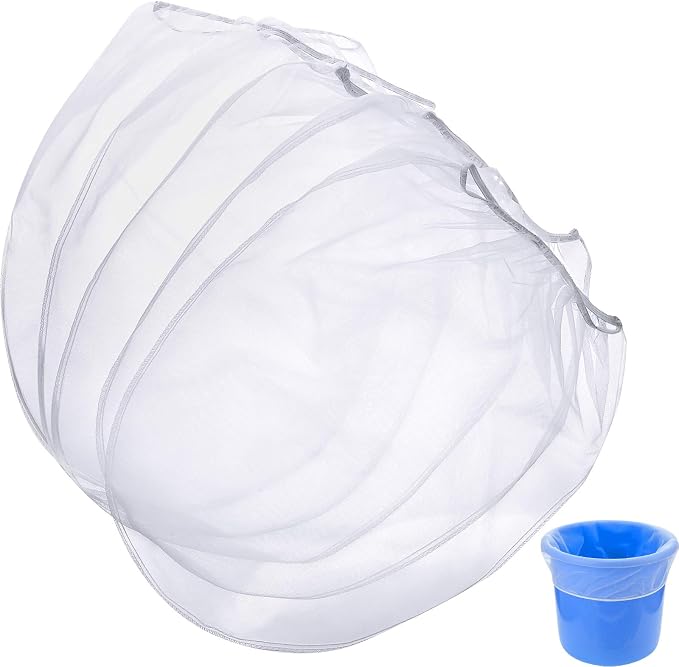 Paint Strainer Bags White Fine Mesh Filters Bag Bucket Elastic Opening Strainer by Boao
