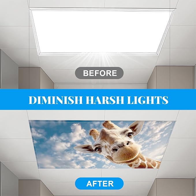 2 Pack Fluorescent Light Covers- 4 x 2 Feet Magnetic Ceiling Light Cover Room - Image 5