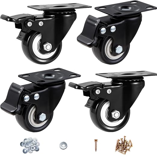 Casters, Top Plate Swivel Wheels, Locking Casters by ATrustedCasterWheelsBrand