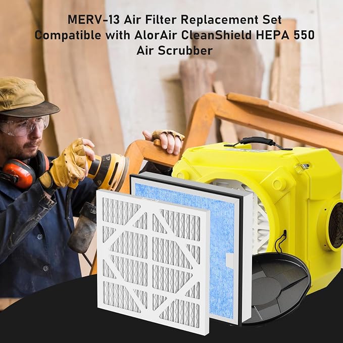 HEPA 550 & Activated Carbon MERV-13 Pre-Filter Replacement Set Compatible - Image 5
