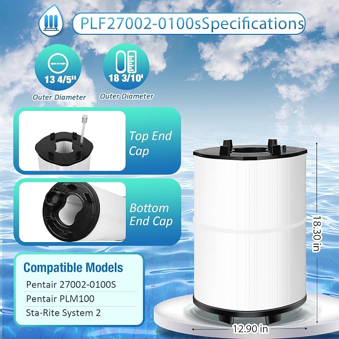 Upgraded 27002-0100s Pool Rinseable Cartridge. Compatible - Image 2