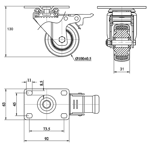 Finnhomy 4” Caster Wheels Set of 4 - Image 7