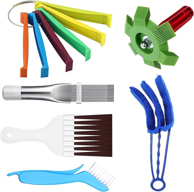 6 Pcs Air Conditioner Fin Comb Cleaner Set, Ac Fin Comb Straightener Tool by Jakaphoric
