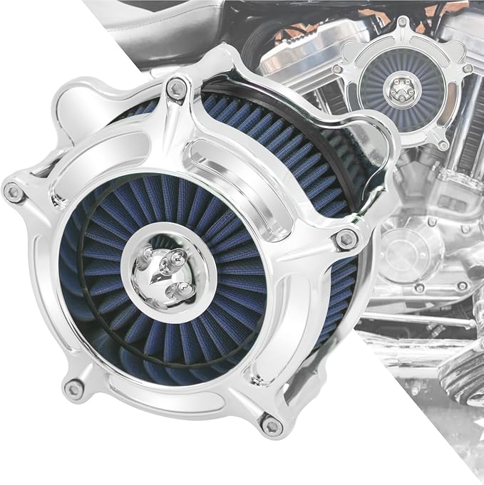 HDBUBALUS Motorcycle Air Filter Air Cleaner Intake System Cleaner Fit by HDBUBALUS