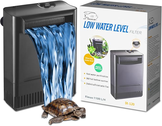 Turtle Tank Filter Aquarium Filter Power Adjustable 20-75 Gal. 290GPH Large - Image 8