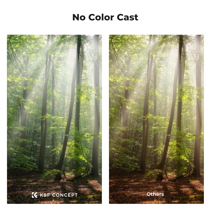 K&F CONCEPT 77mm Black Diffusion 1/4 & 1/8 Lens Filter Kit, Mist Cinematic - Image 5