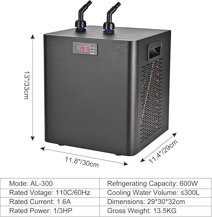 Water Chiller for Cold Plunge 79 Gal, 1/3 HP Aquarium Chiller, Cooling System - Image 3