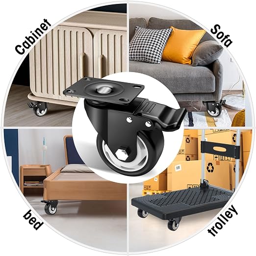 3" Swivel Plate Casters, 1000Lbs Capacity - Image 5