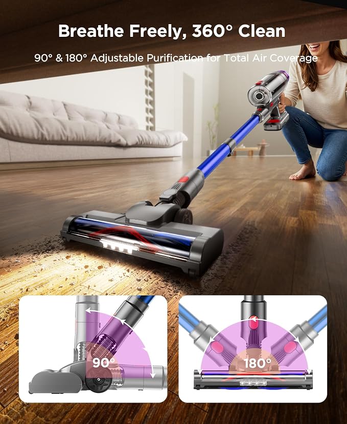 Cordless Stick Vacuum Cleaner for Home: Power Suction Vacuum Tangle-Free - Image 8