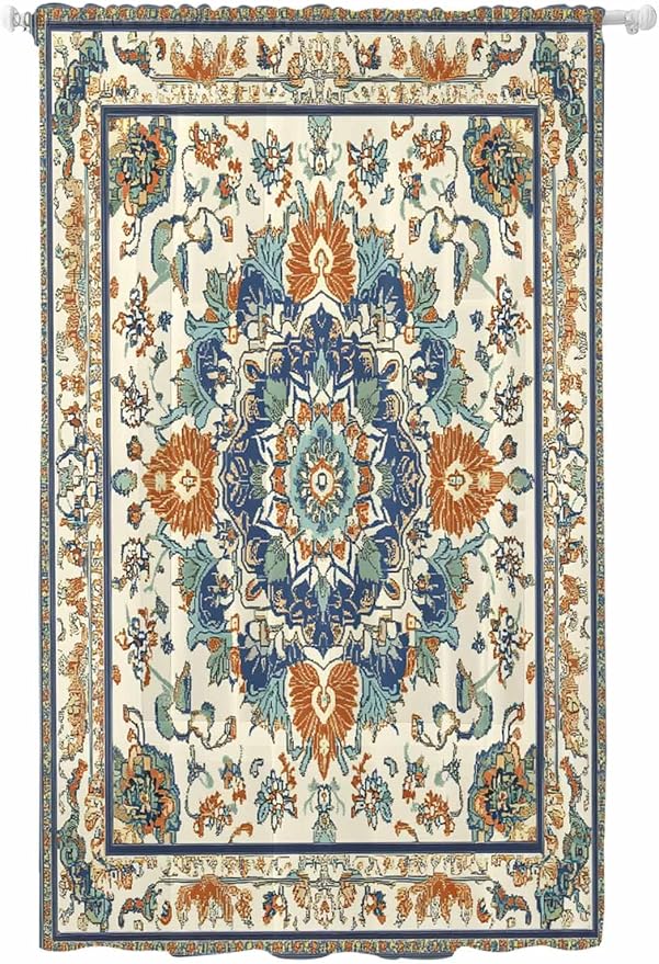 Sheer Curtains 84 Inches Long, Southwest Farmhouse Semi Sheer Curtains Light by Unknown