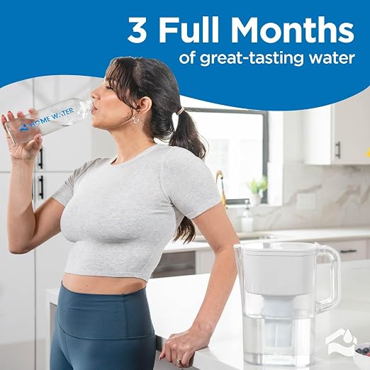 HOMEWATER 10-Cup Pitcher Filter – BPA-Free, High-Capacity 2.4L Pitcher - Image 7