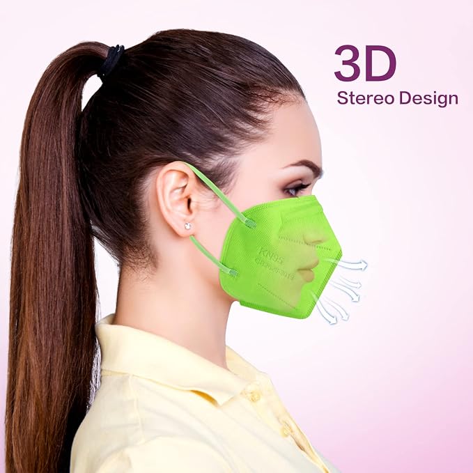 Miuphro KN95 Face Mask, 5-Layer Design Cup Dust Safety KN95 Masks 25 Pack - Image 5