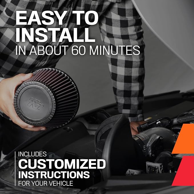 K&N Cold Air Intake System: High-Flow Air Filter, Increase Performance & - Image 11