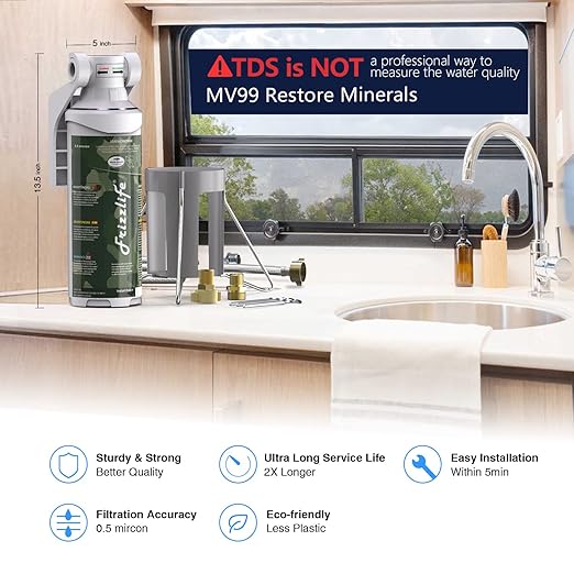 FRIZZLIFE RV Water Filter-NSF/ANSI 53&42 Certified Inline Hose Filter - Image 4