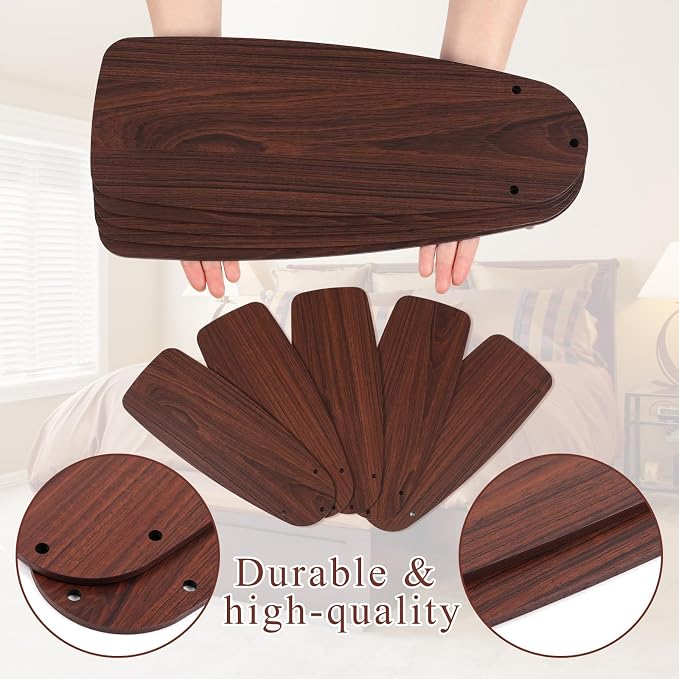 5 Pack Replacement Fan Blades for 42"/52" Ceiling Fan Waterproof Blades - Image 5