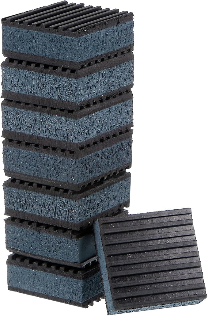 HARFINGTON 8pcs Rubber Anti Vibration Pads 2" x 2" x 7/8" Isolation Vibration by HARFINGTON