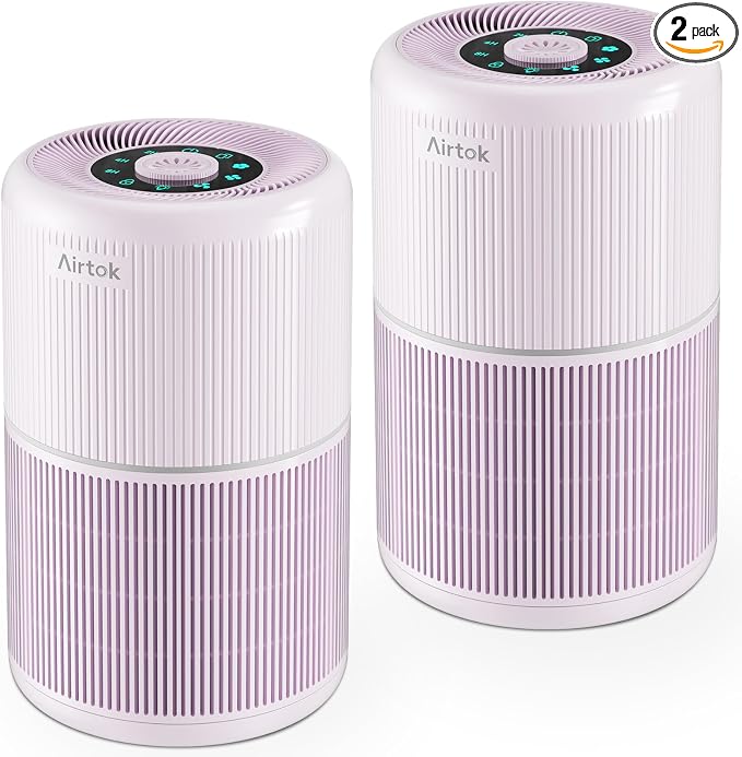 2 Pack Air Purifier for Home Bedroom by AIRTOK