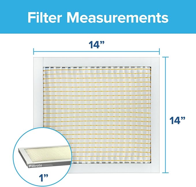 Filtrete 14x14x1 Air Filter, MPR 300, MERV 5, Clean Living Basic Dust 3-Month - Image 2