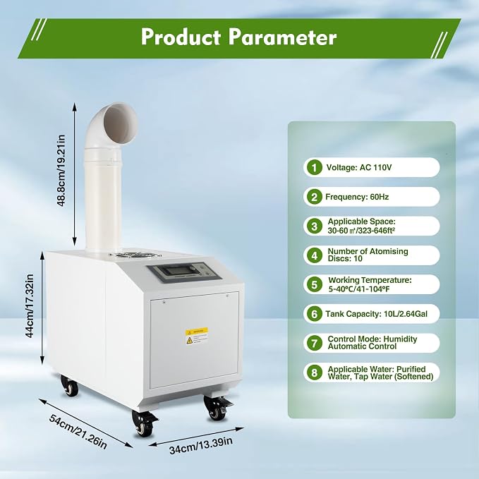 300W Agricultural Ultrasonic Humidifier, Automatic Ultrasonic Industrial - Image 2