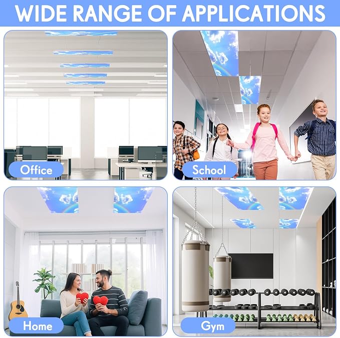 Outus 4 Pcs Fluorescent Light Cover Classroom Lighting Cover - Image 4