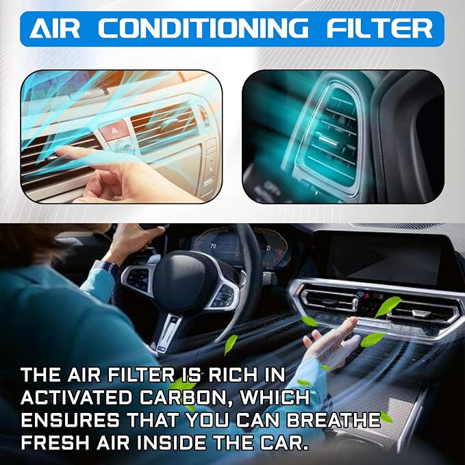 Cabin Air Filter Car Fresh Breeze Air Filter Replacement Includes Activated - Image 5