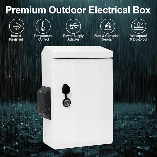 Outdoor Electrical Box with Key Lock, Aluminum Alloy Back Beam with M10 Sliding - Image 2