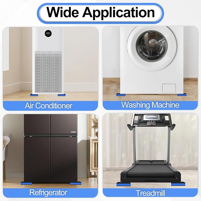 8 Pack Anti Vibration Pads for Washing Machine 4"x4"x7/8", Sound Isolation - Image 2