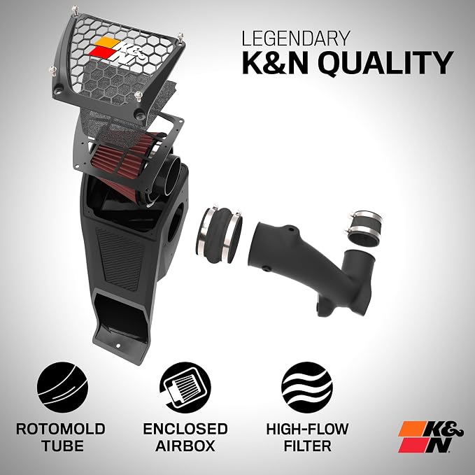 K&N Cold Air Intake System: High-Flow Air Filter, Increase Performance & - Image 2