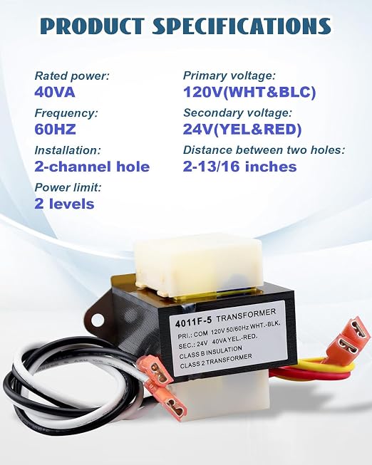 24V 40VA Transformer Replacement Fit - Image 2