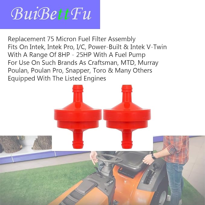 298090 394358 Lawn Mower 1/4" Inline Gas Fuel Filter - Image 6