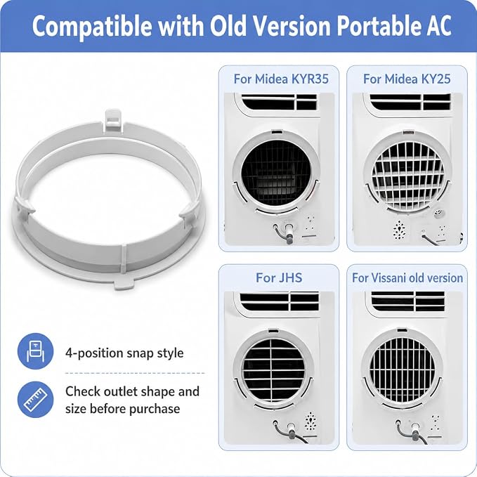 Portable Air Conditioner Exhaust Duct Connector, Outer 6.69 Inch Inner 5.9 Inch - Image 6