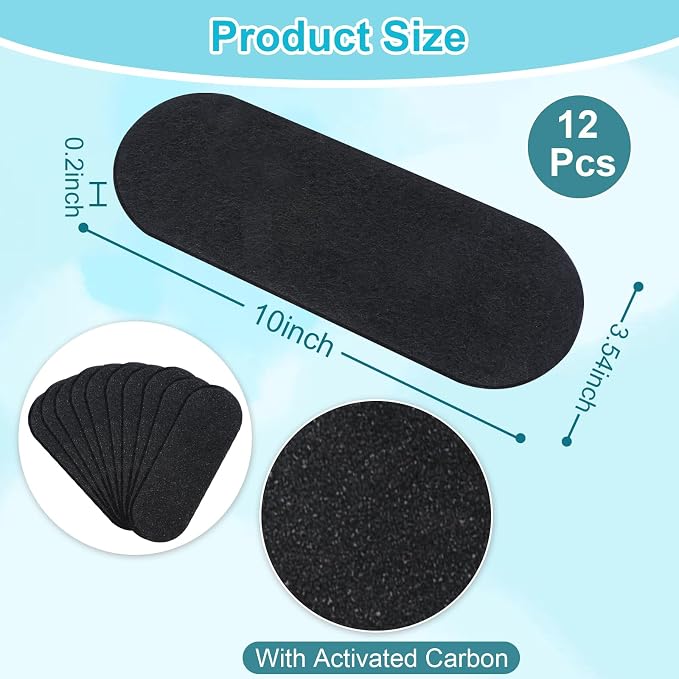 12 Pack Ceiling Fan Filters for Blades, Activated Coconut Shell Carbon Ceiling - Image 2
