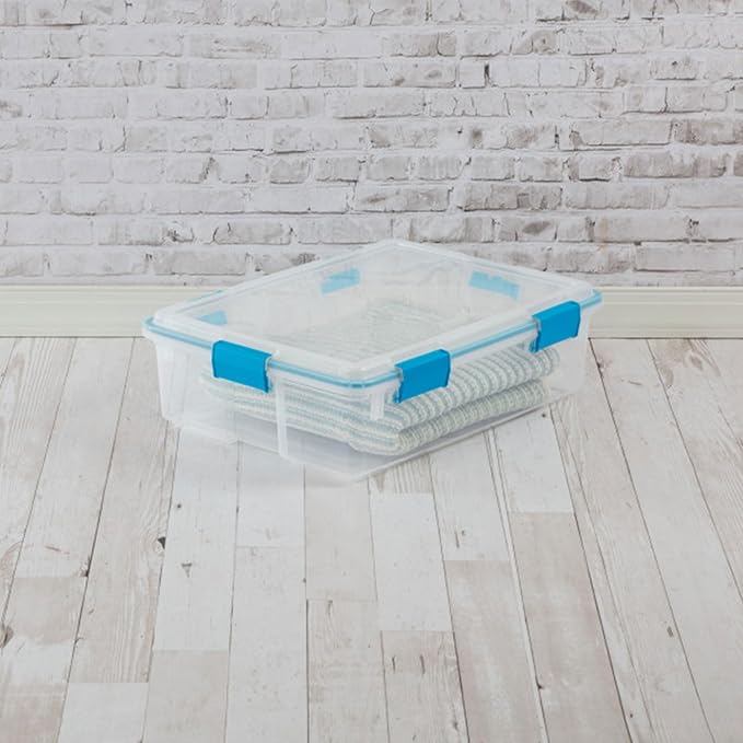 Sterilite 4-Pack Gasket Box, Home Storage Organizer Bins - Image 5
