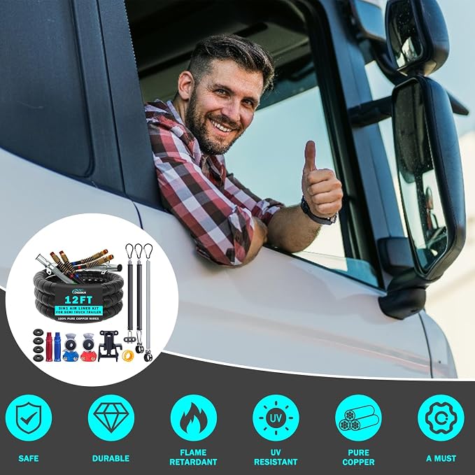 CheeMuii 12FT Semi Truck Air Line Kit - Image 9