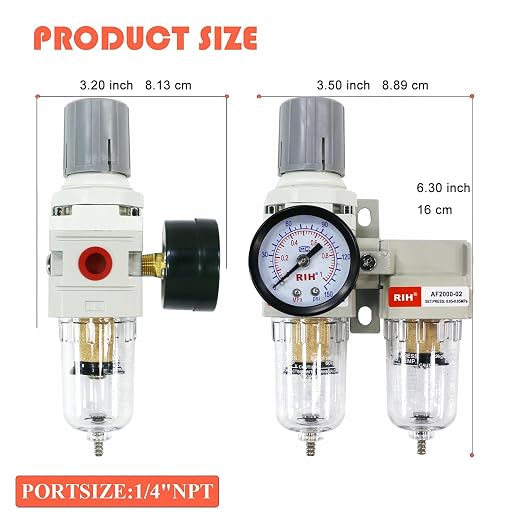 RIH Air Dryer System -1/4" NPT Double Air Filters-5 Micron Particulate Filter& - Image 3