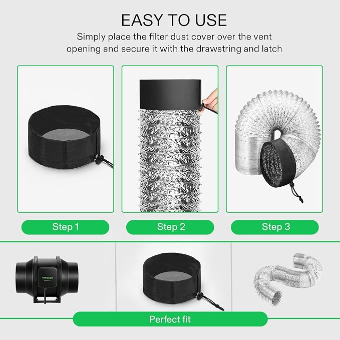 VIVOSUN 2-Pcs Grow Tent Vent Cover - Image 5