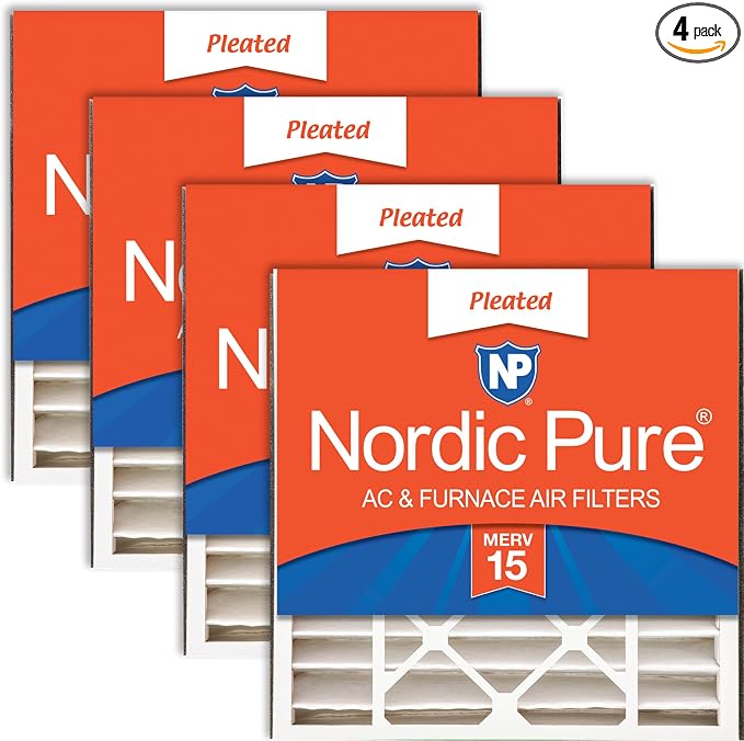 Nordic Pure 20x20x5 Honeywell/Lennox Replacement MERV 15 Air Filters 4 Pack by NordicPure