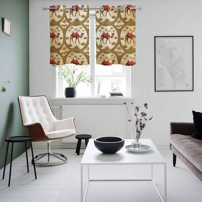 2 Panel Kitchen Cafe Curtains, Window Decor Tier Curtains - Image 4