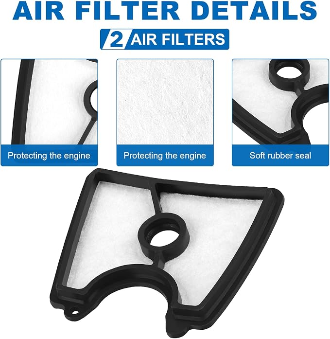 2PC 545112101 Air Filter Part for Husqvarna 125B 125BX 125BVX Leaf Blower - Image 8