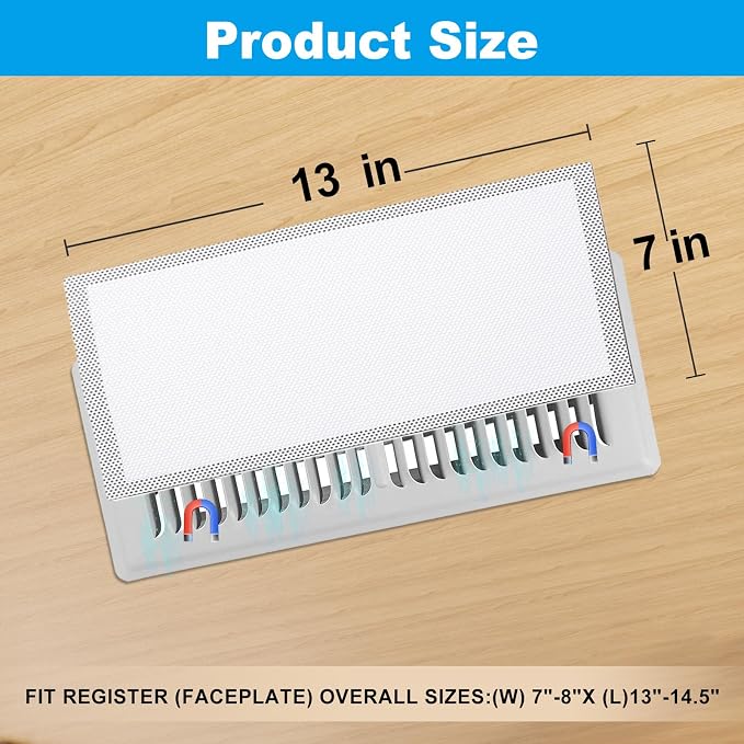 Stronge Magnetic Vent Covers, 7x13 Inch Floor Vent Covers 4 Pack, - Image 2