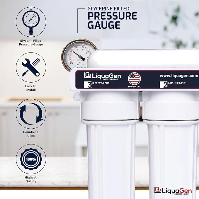 LiquaGen - 6 Stage Heavy Duty - 0 TDS/PPM Reverse Osmosis/Deionization Aquarium - Image 4